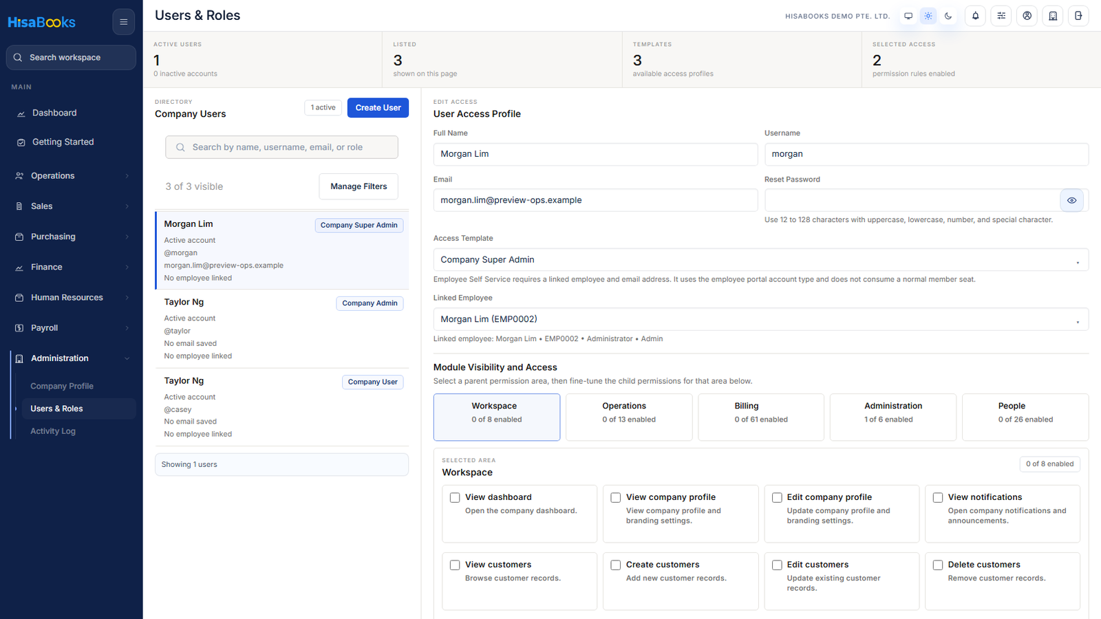 Add users and manage roles