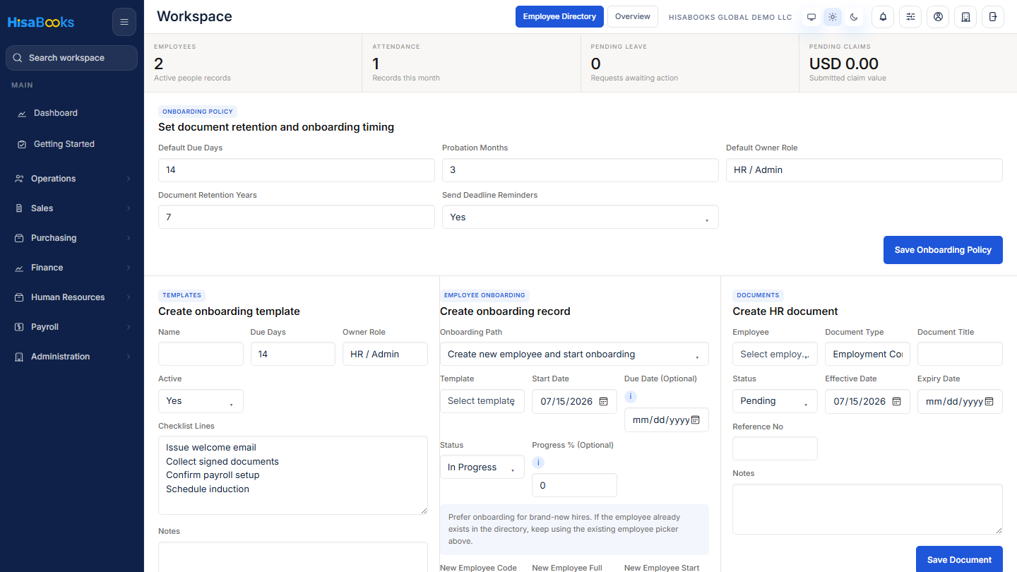 Onboarding screen